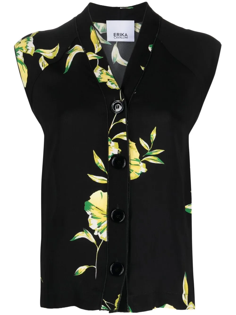 

Erika Cavallini blusa con estampado floral - Negro