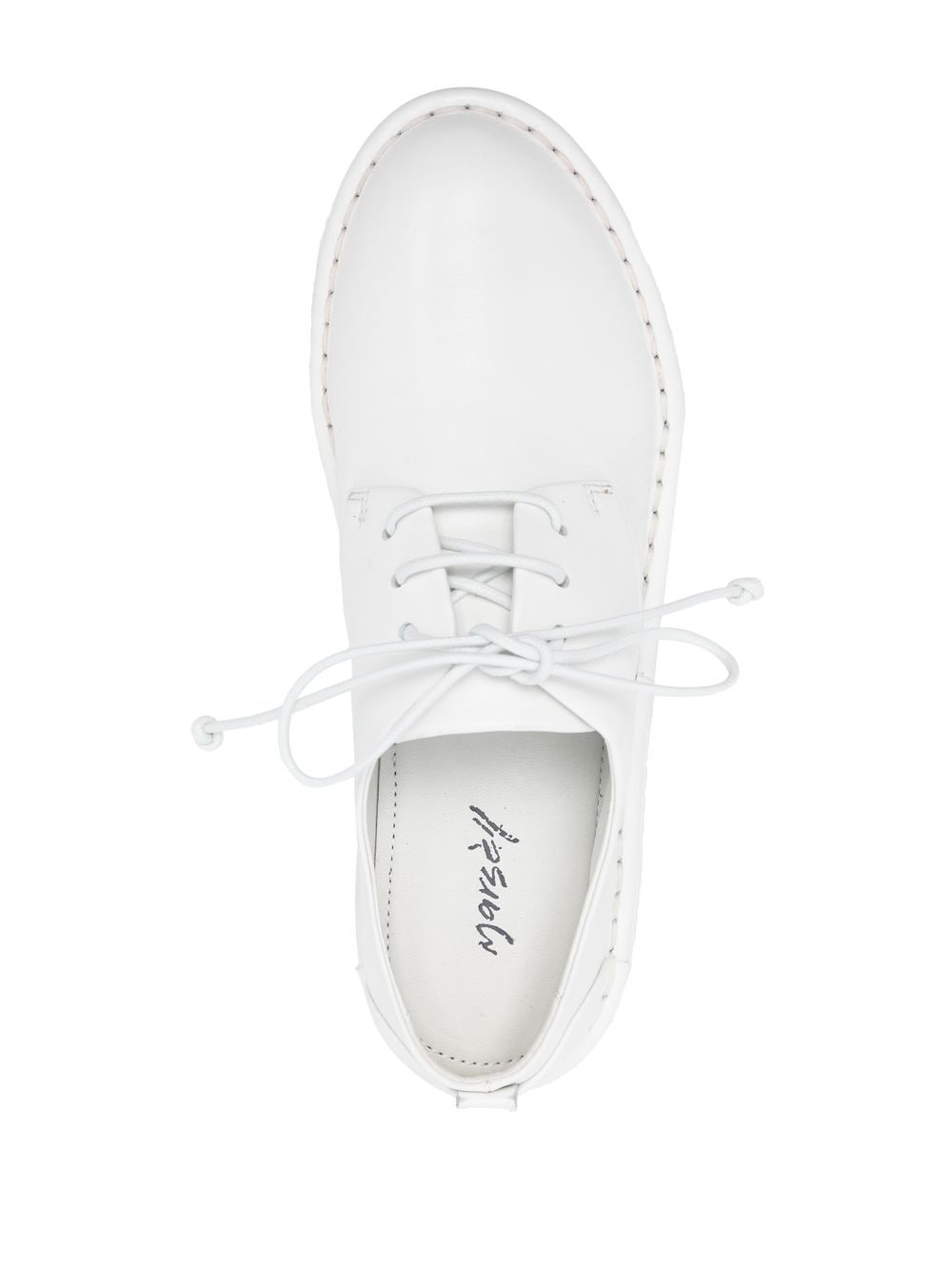 Shop Marsèll Tonal Lace-up Brogues In White