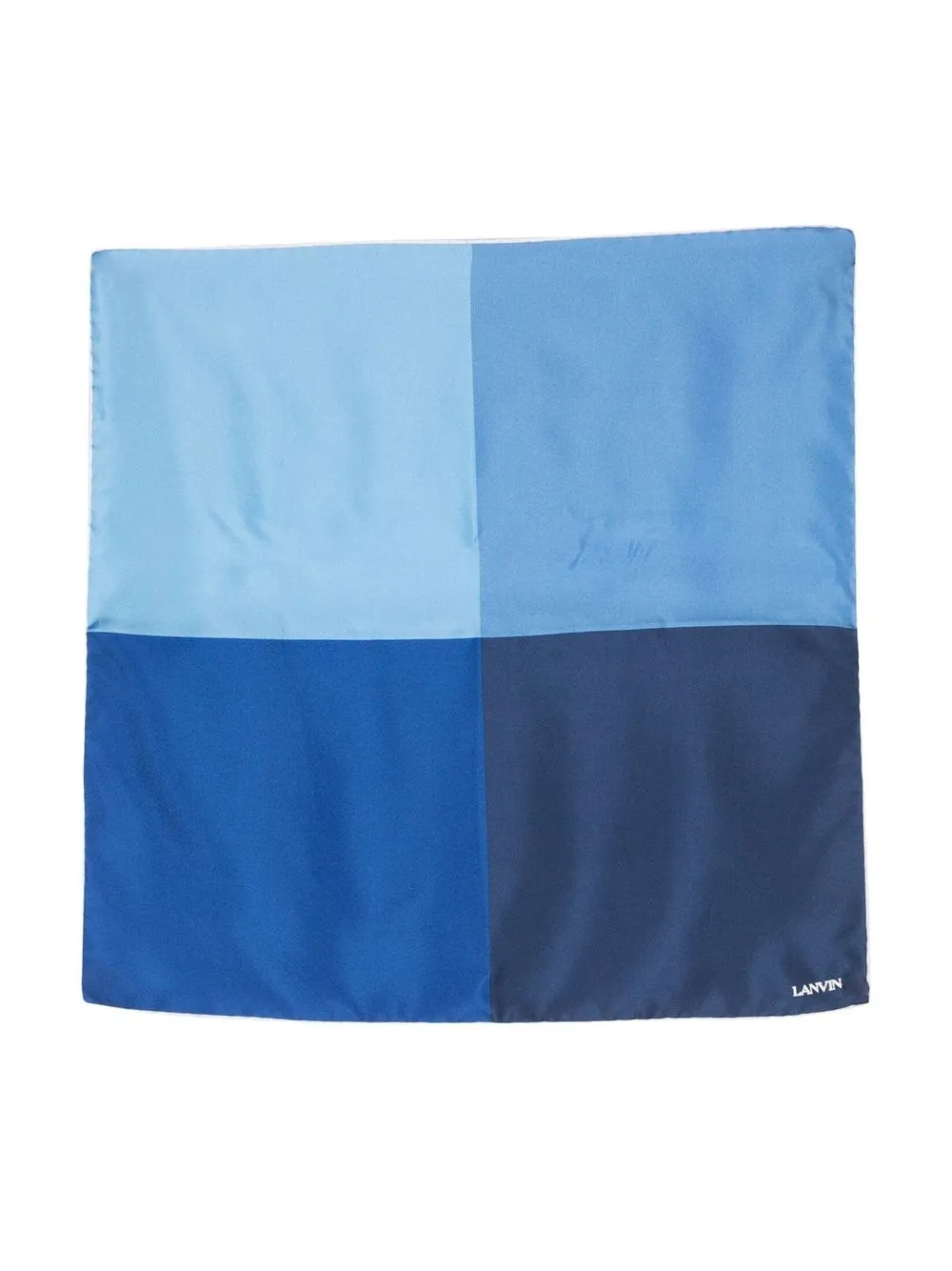 

Lanvin colour-block square scarf - Blue