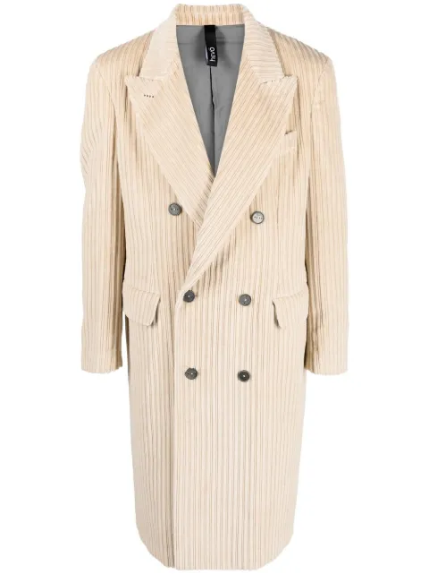 corduroy double-breasted coat