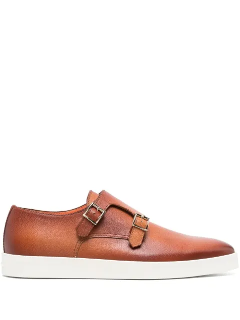 Santoni zapatos monk con doble hebilla