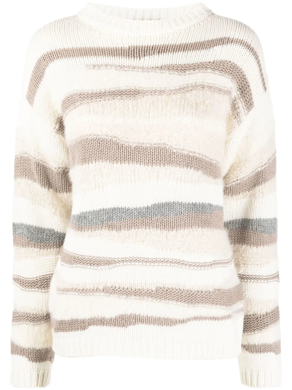 

Fabiana Filippi striped knitted jumper - White