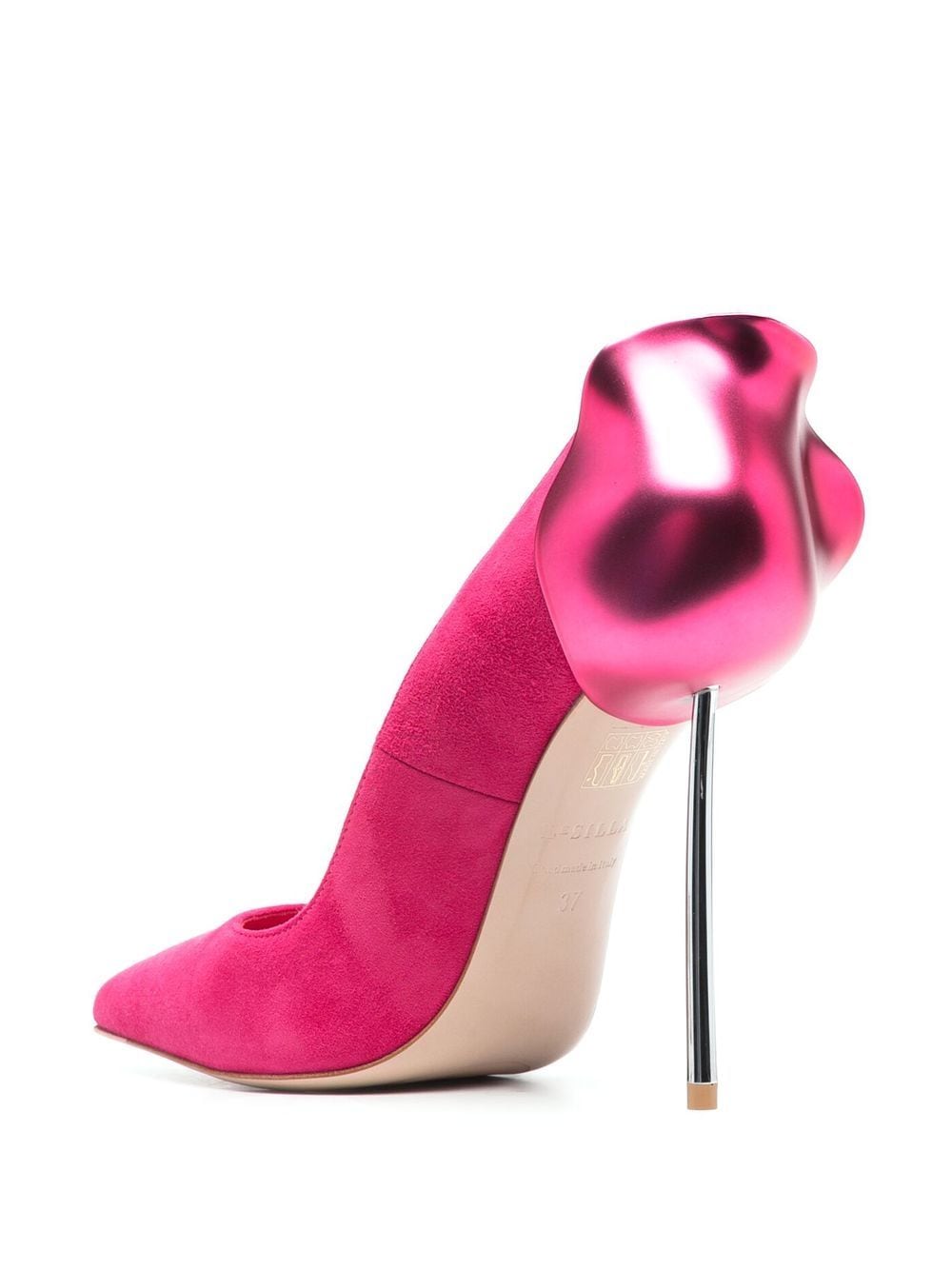 Shop Le Silla Petalo 120mm Suede Pumps In Pink