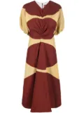 colville colour-block midi dress - Brown