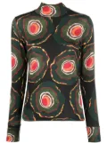 colville circle-print long sleeve top - Black