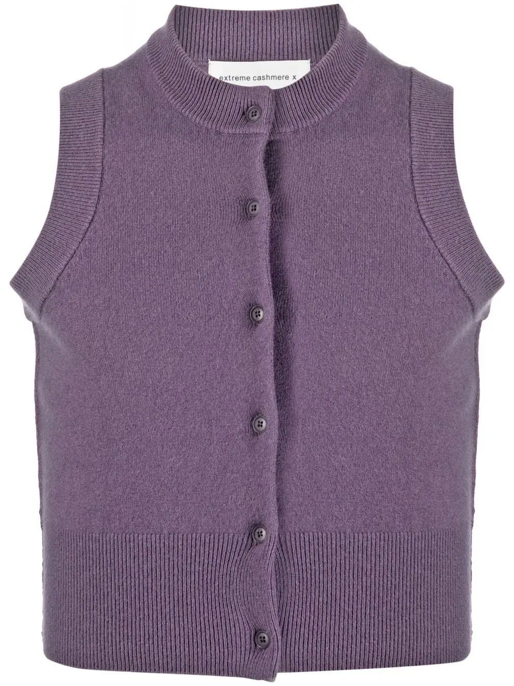 

extreme cashmere top sin mangas de cachemira - Morado