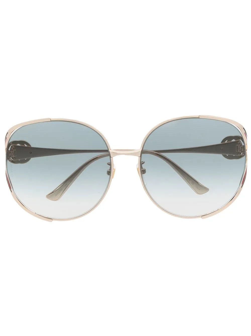 

Gucci Eyewear lentes de sol con armazón redonda - Plateado