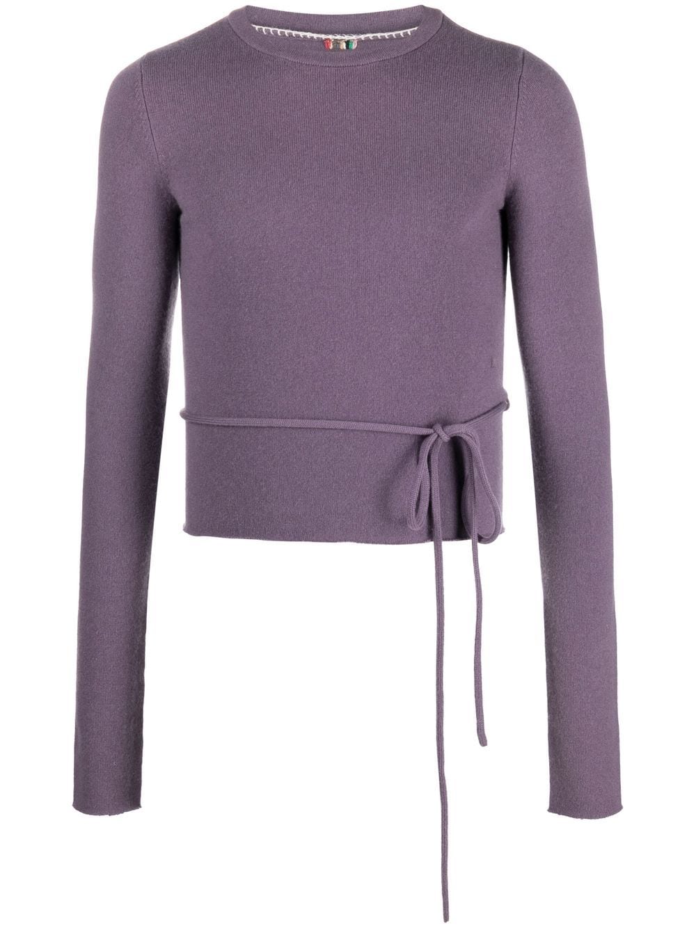 extreme cashmere tie-waist cashmere-blend jumper - Purple