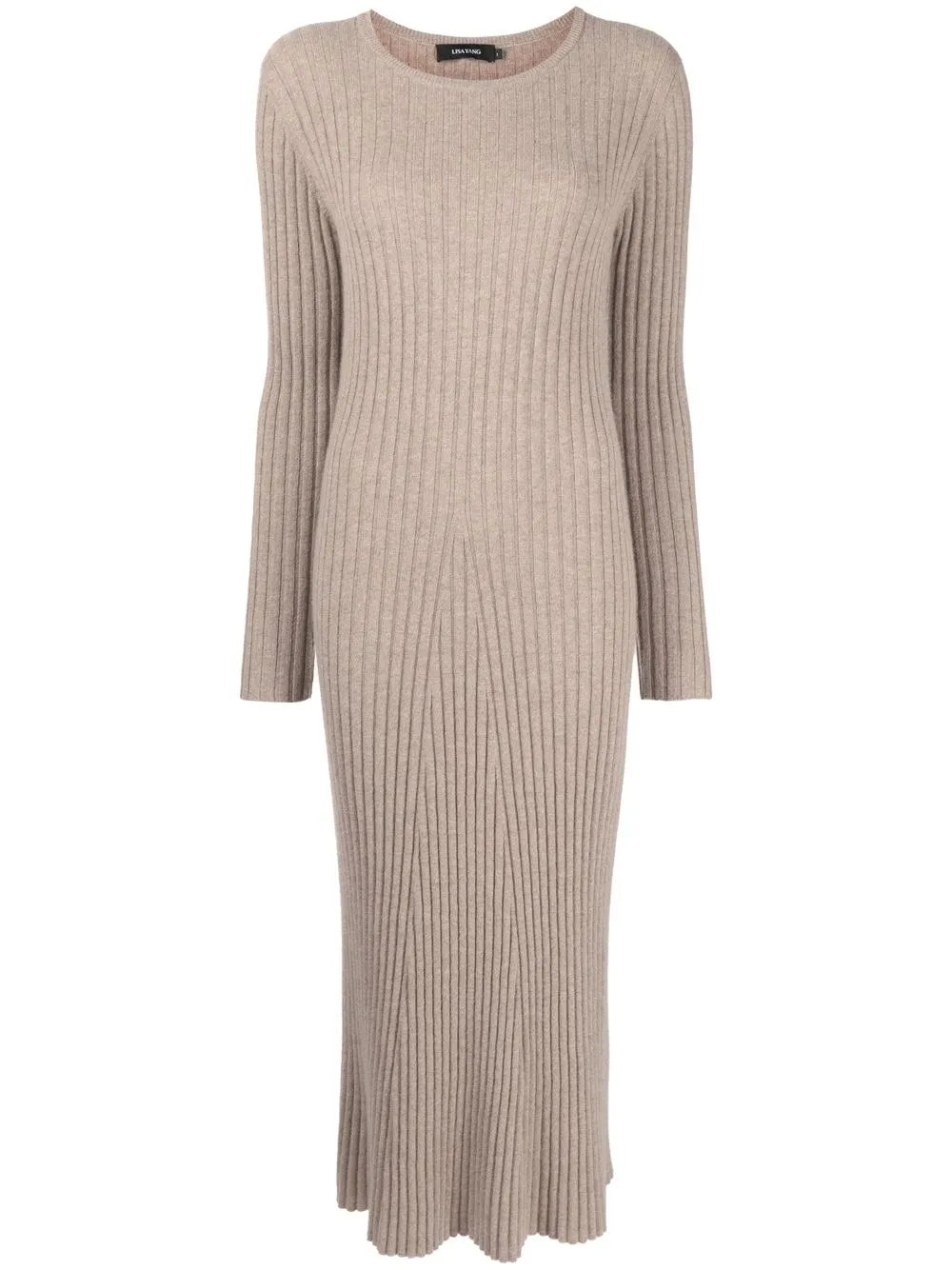 

Lisa Yang ribbed-knit midi dress - Brown