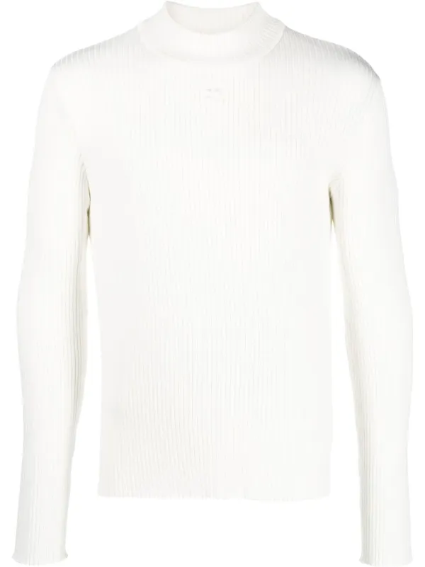 Courrèges リブセーター ホワイト Courrèges リブニット セーター | ホワイト | FARFETCH JP