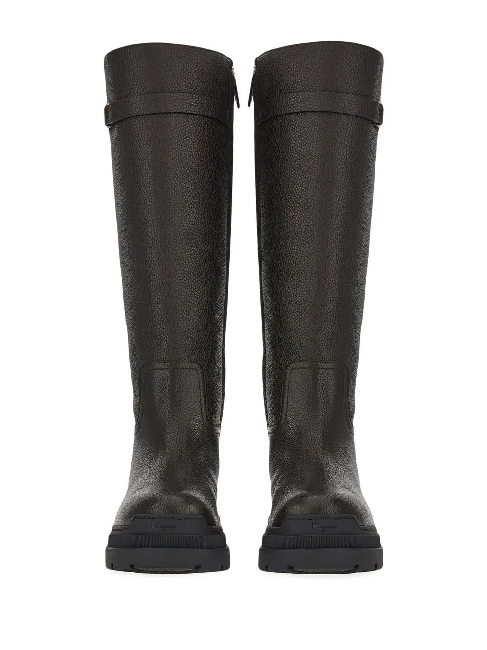 Ferragamo Vara-chain Detail Boots In Black