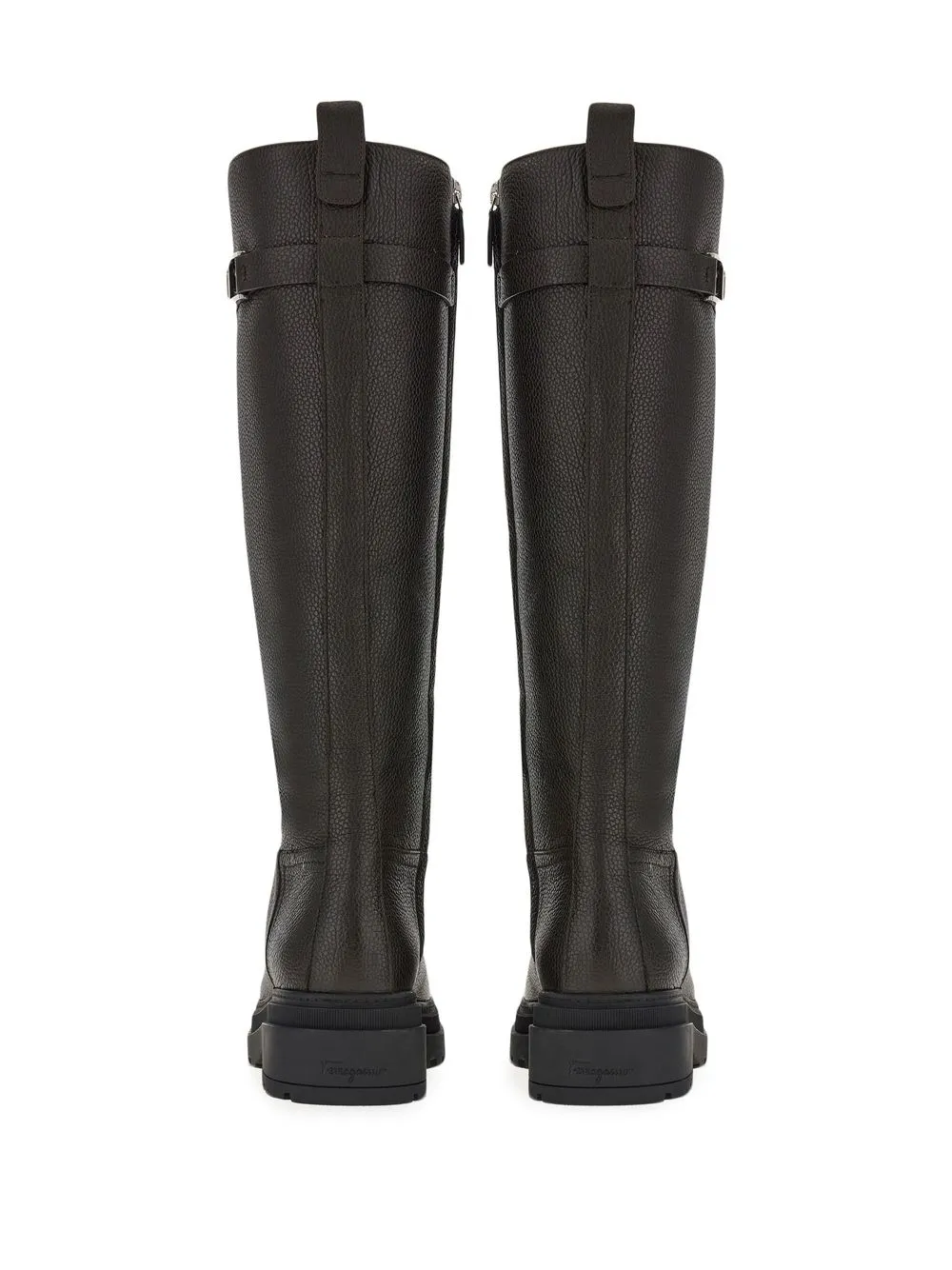 Ferragamo Vara-chain Detail Boots In Black