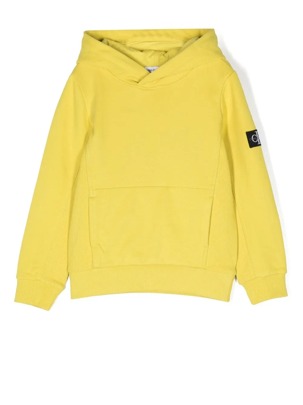 

Calvin Klein Kids sleevel-logo hoodie - Yellow