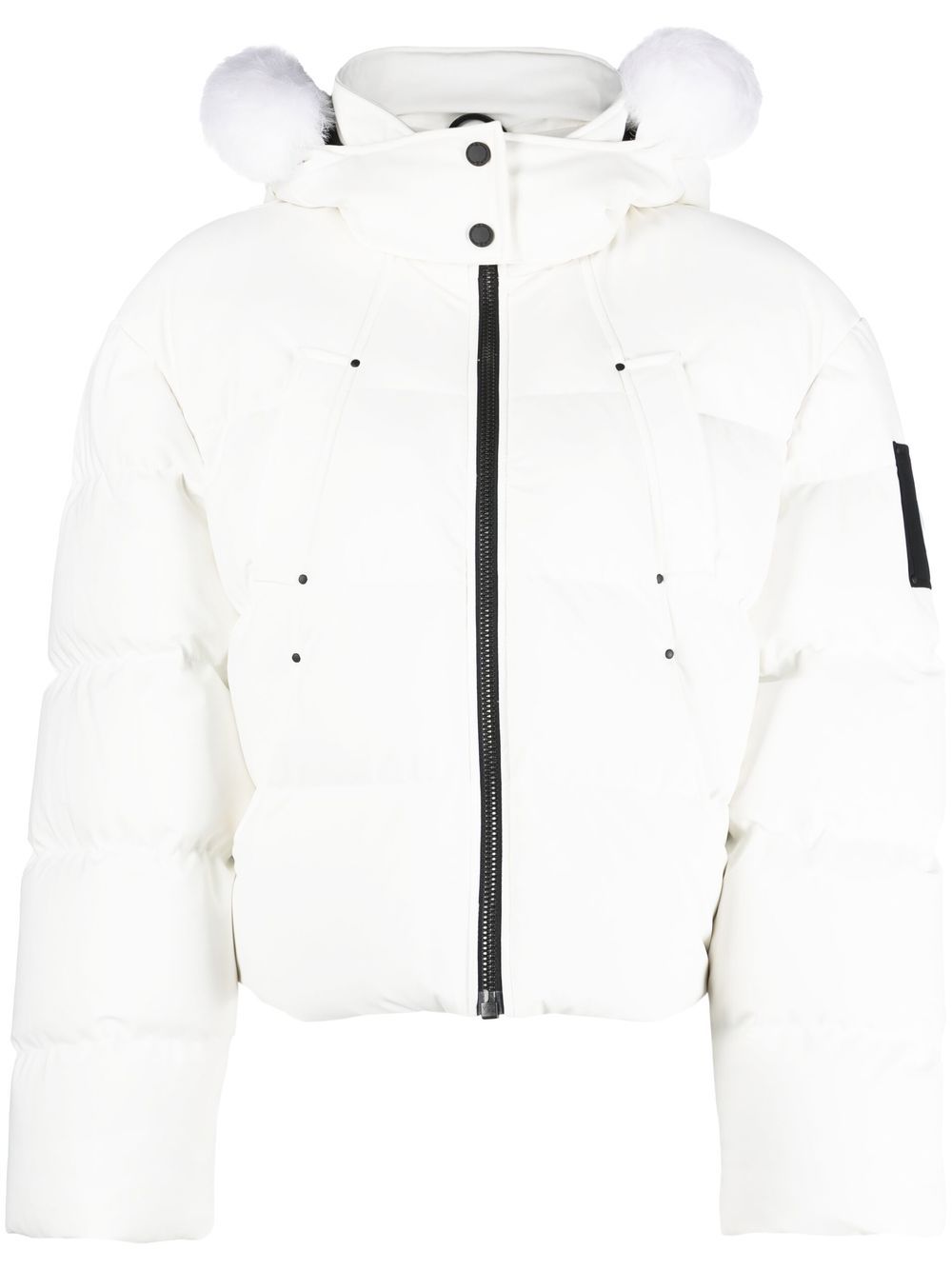 

Moose Knuckles cropped padded puffer jacket - White