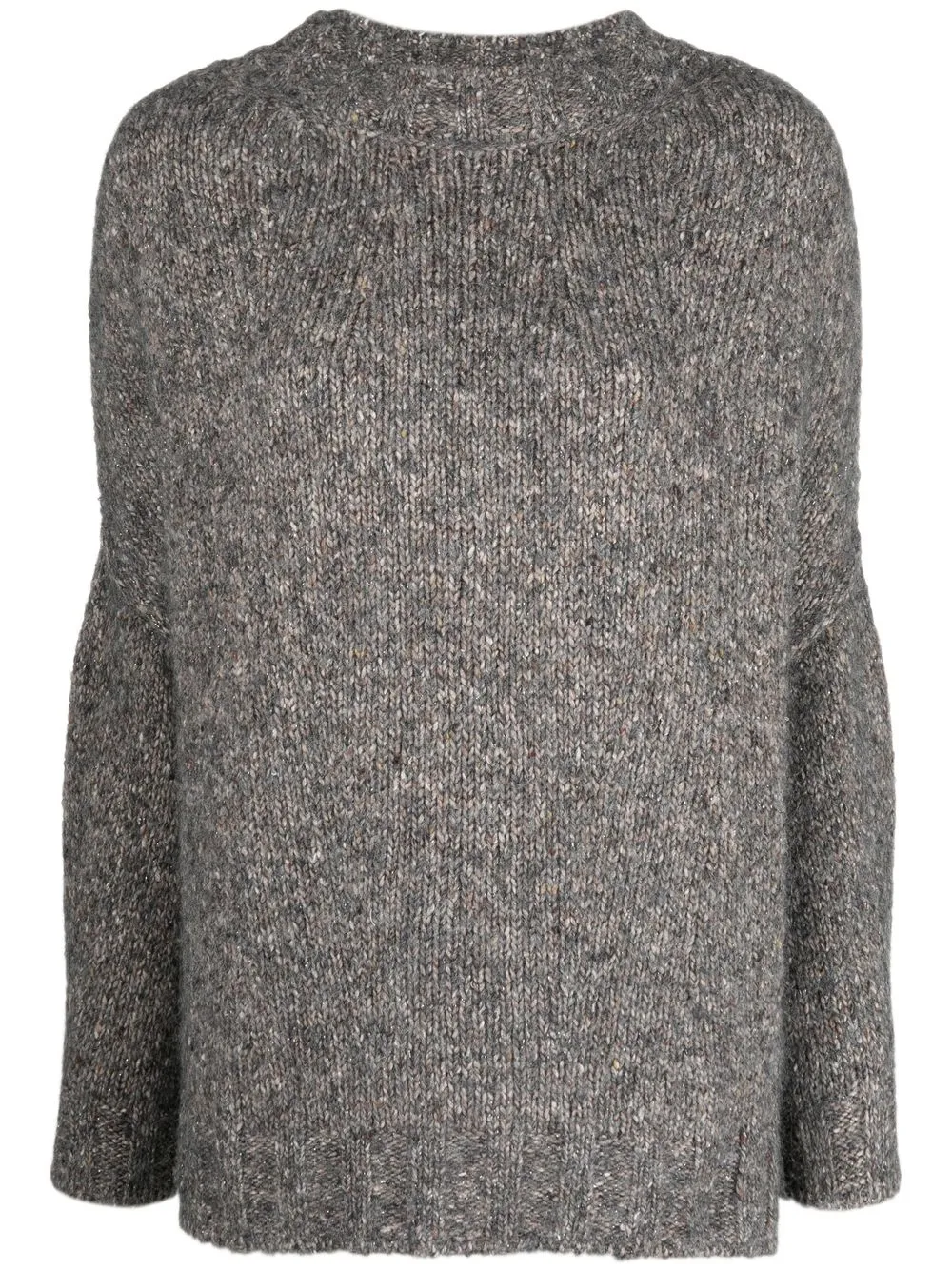 

Le Tricot Perugia chunky-knit crew-neck jumper - Grey