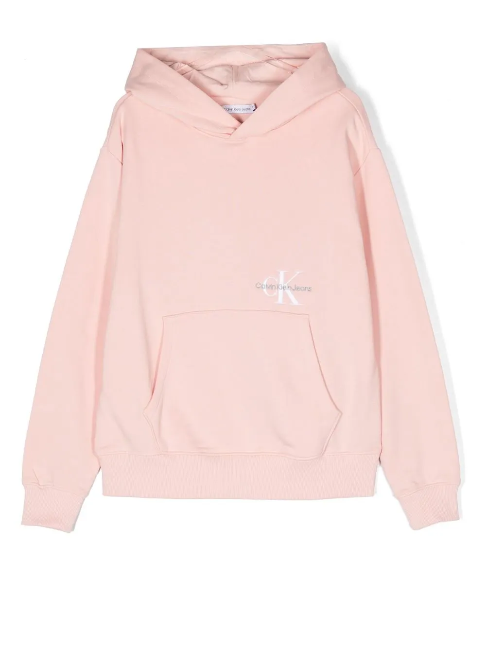 

Calvin Klein Kids hoodie con logo bordado - Rosado