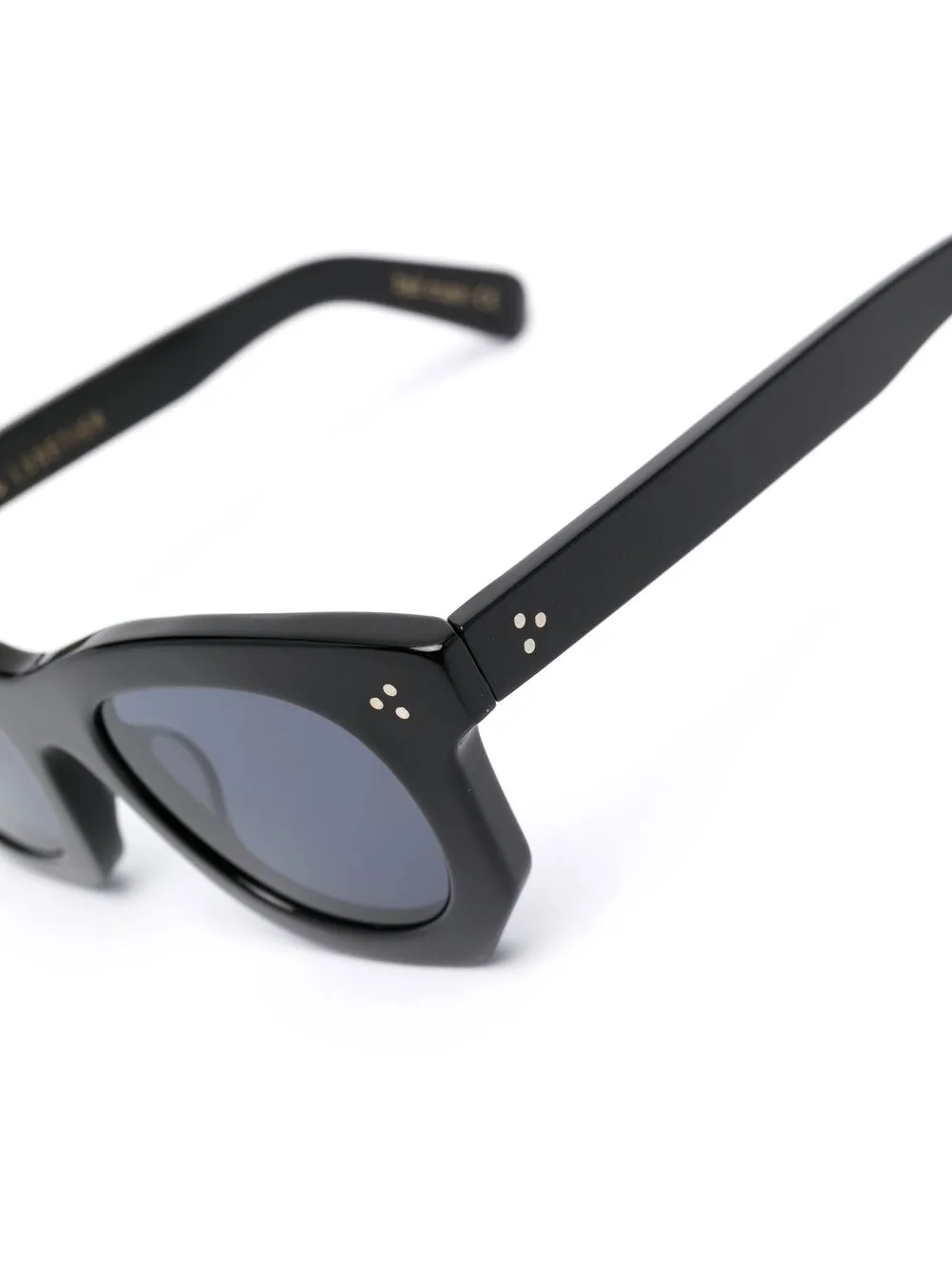  Lesca Sonnenbrille Mit Dickem Gestell   Schwarz 