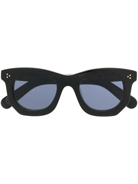 Lesca lunettes de soleil teintées à monture épaisse