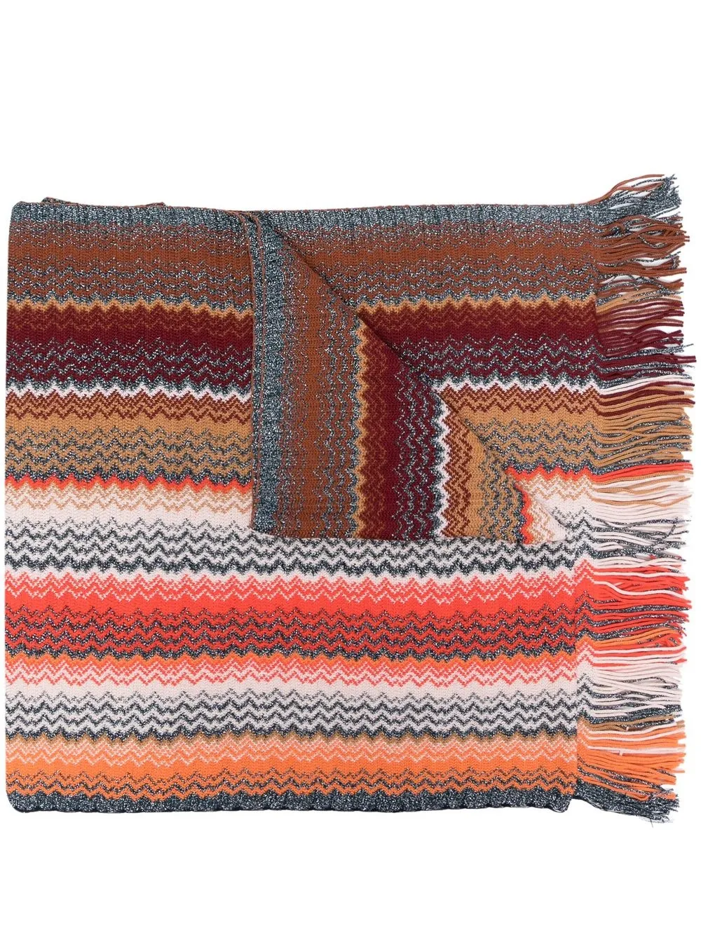 

Missoni mascada entretejida en zigzag - Naranja