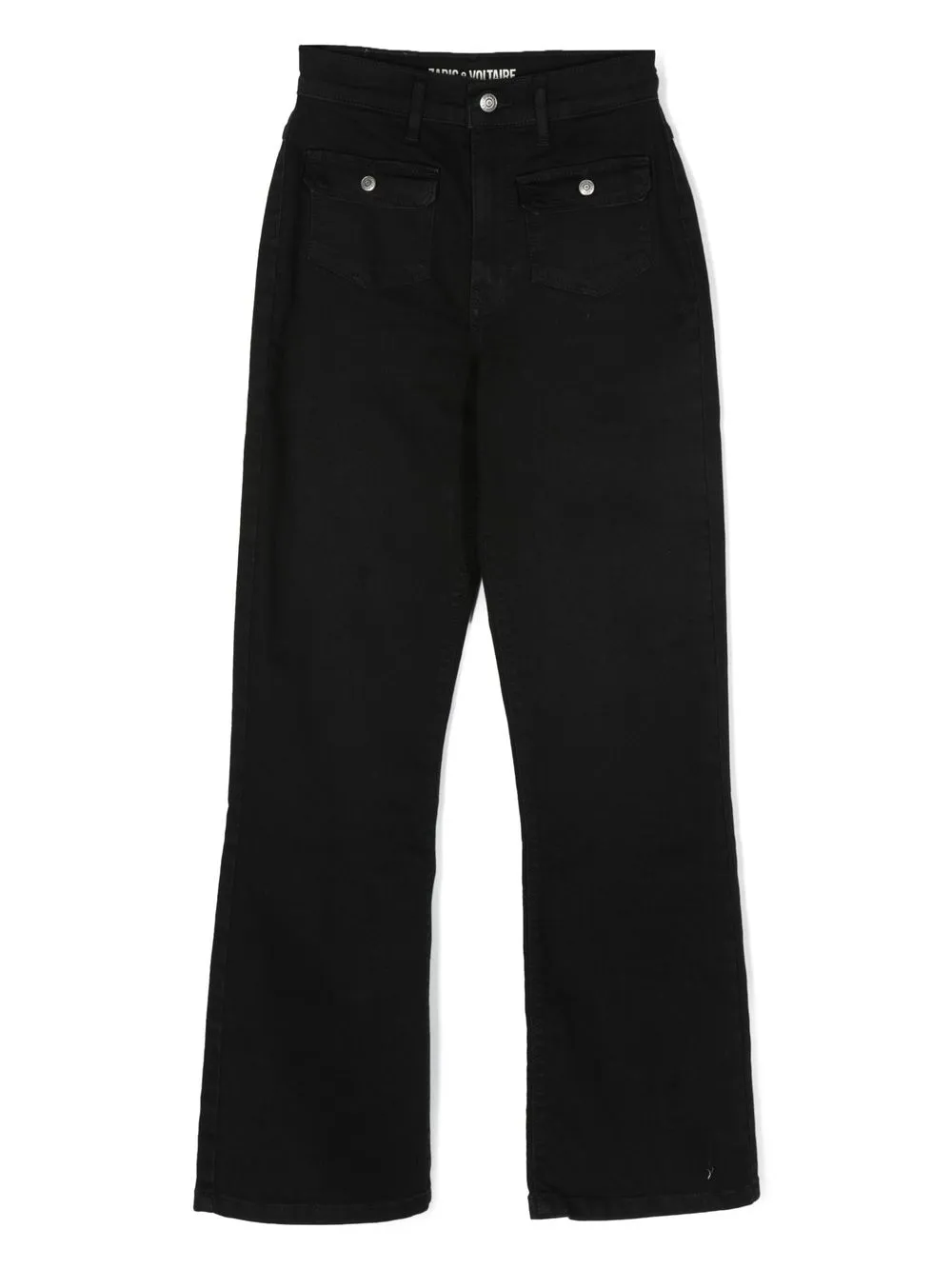 

Zadig & Voltaire Kids jeans anchos con tiro medio - Negro