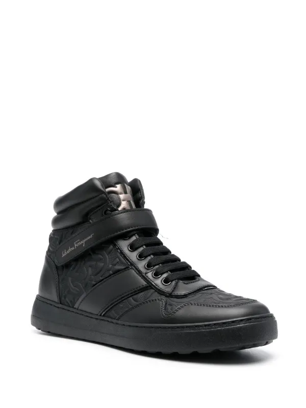 Ferragamo Embossed hi-top Sneakers | Black | FARFETCH