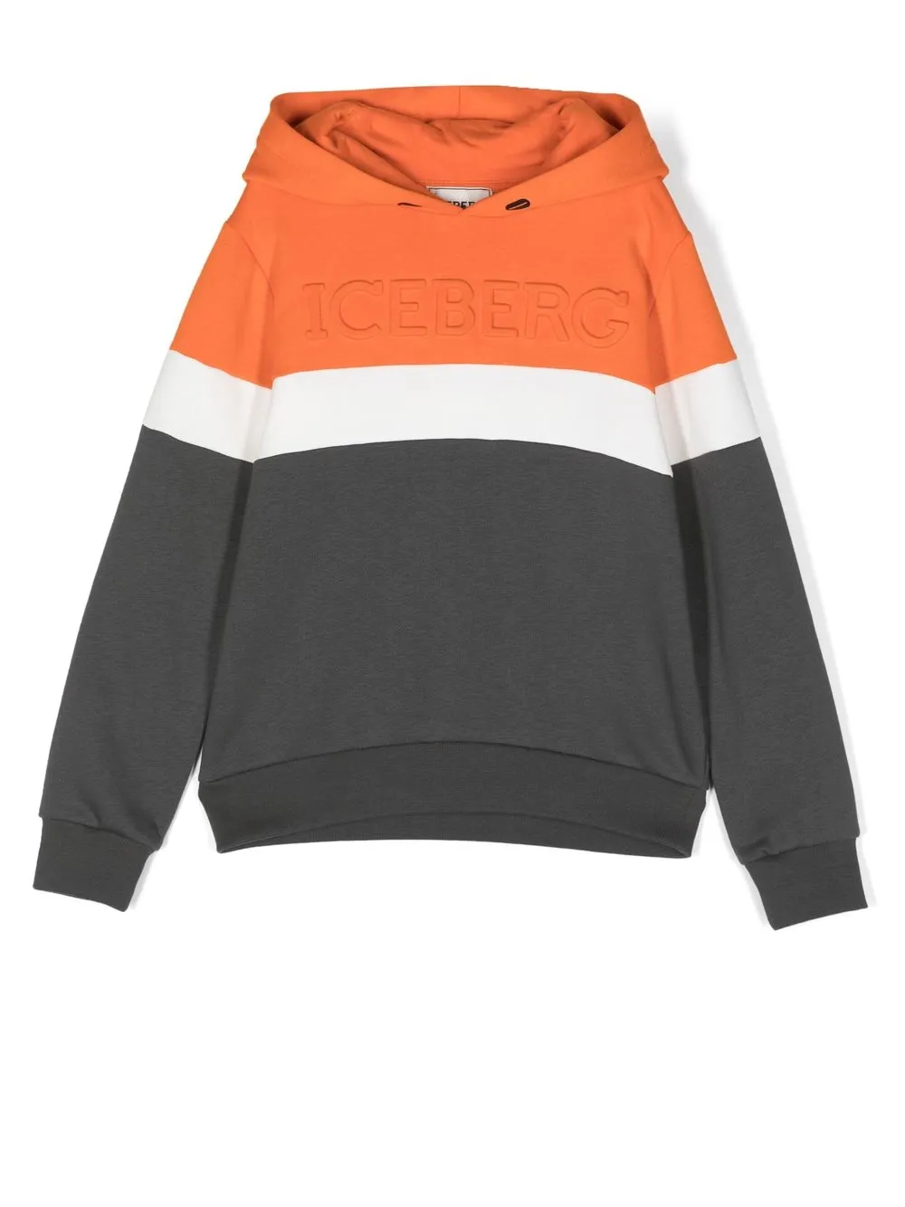 

Iceberg Kids hoodie con logo y motivo de rayas - Naranja