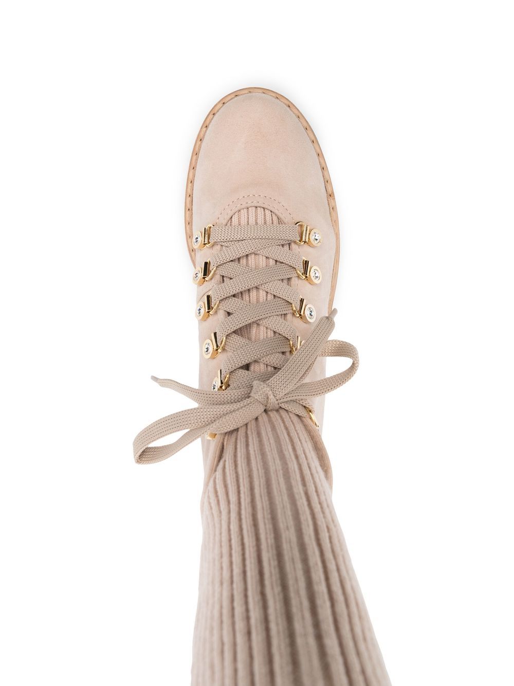 Shop Le Silla St.moritz Lace-up Boots In Neutrals