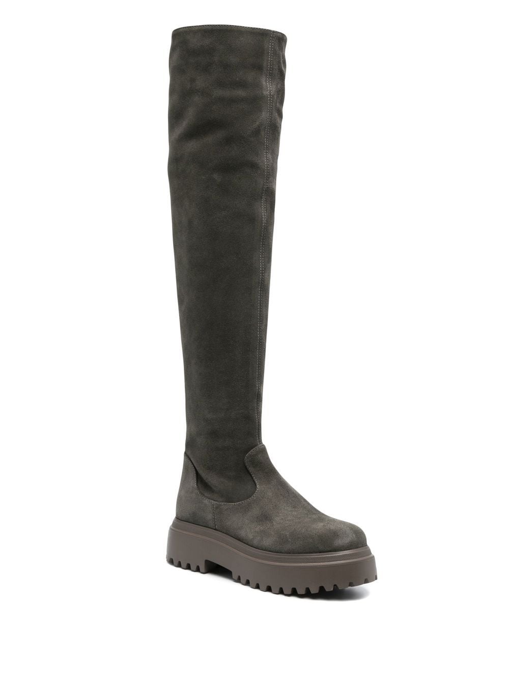 Image 2 of Le Silla Ranger suede-leather thigh-high boots