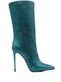 Le Silla Gilda 120mm crystal-embellished boots - Blue