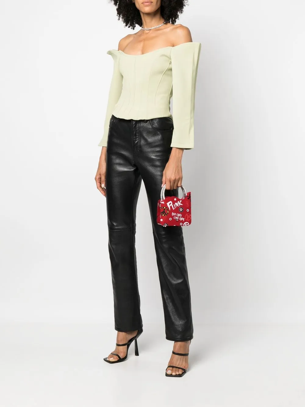 Le Silla Ivy Punk-print Mini Bag In Rot