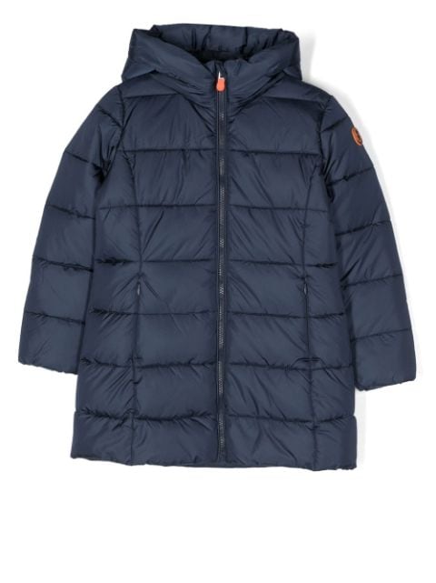 Save The Duck Kids - logo-patch padded coat