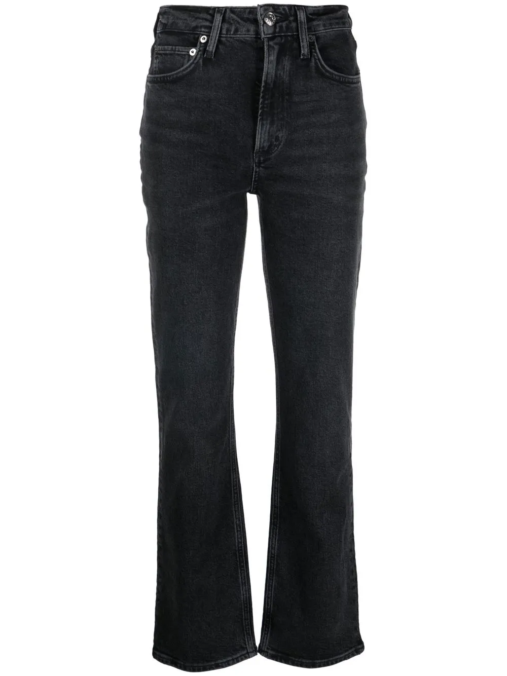 

AGOLDE jeans rectos con tiro alto - Negro