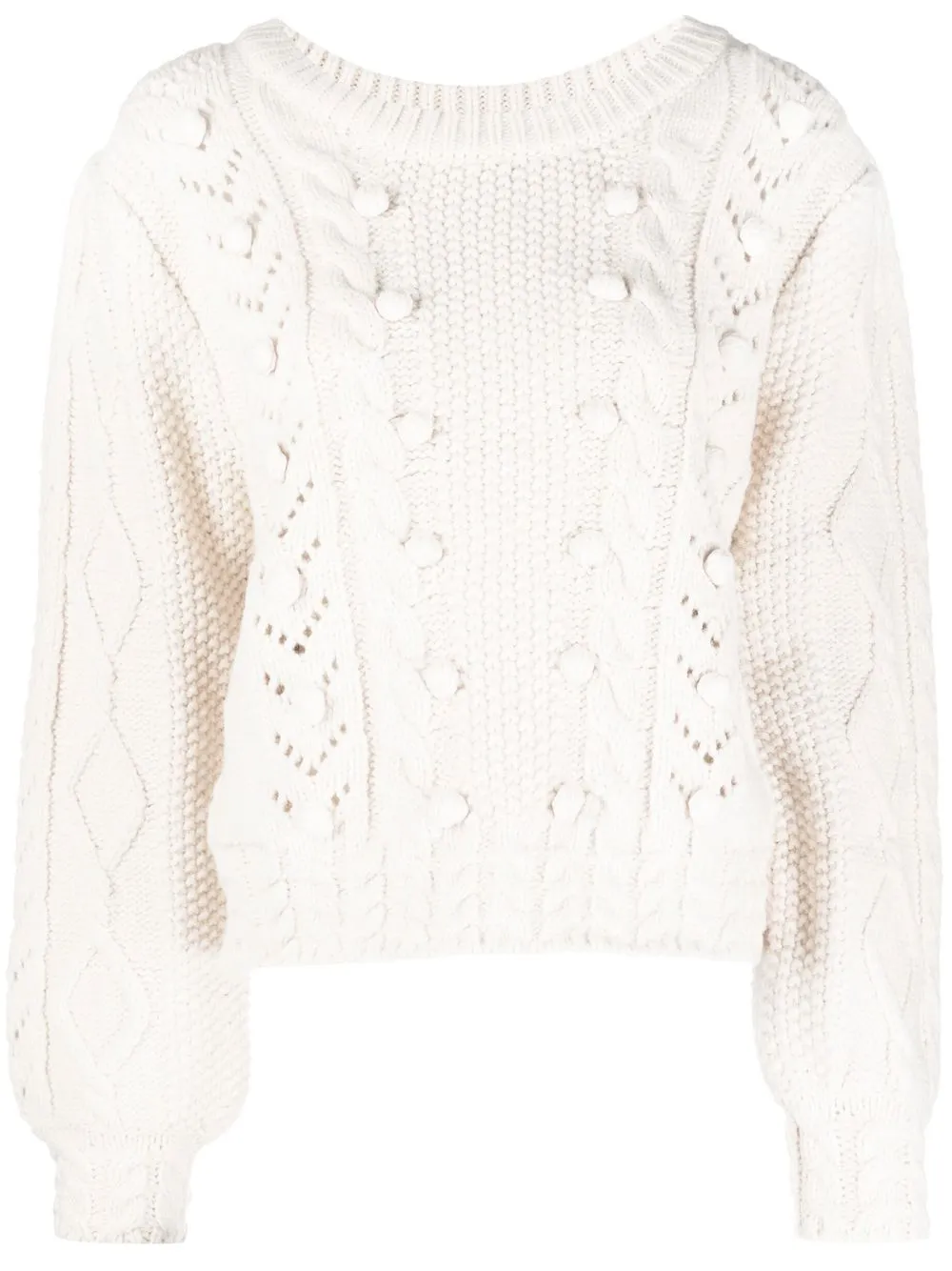 

Louise Misha cut-out cable-knit jumper - Neutrals