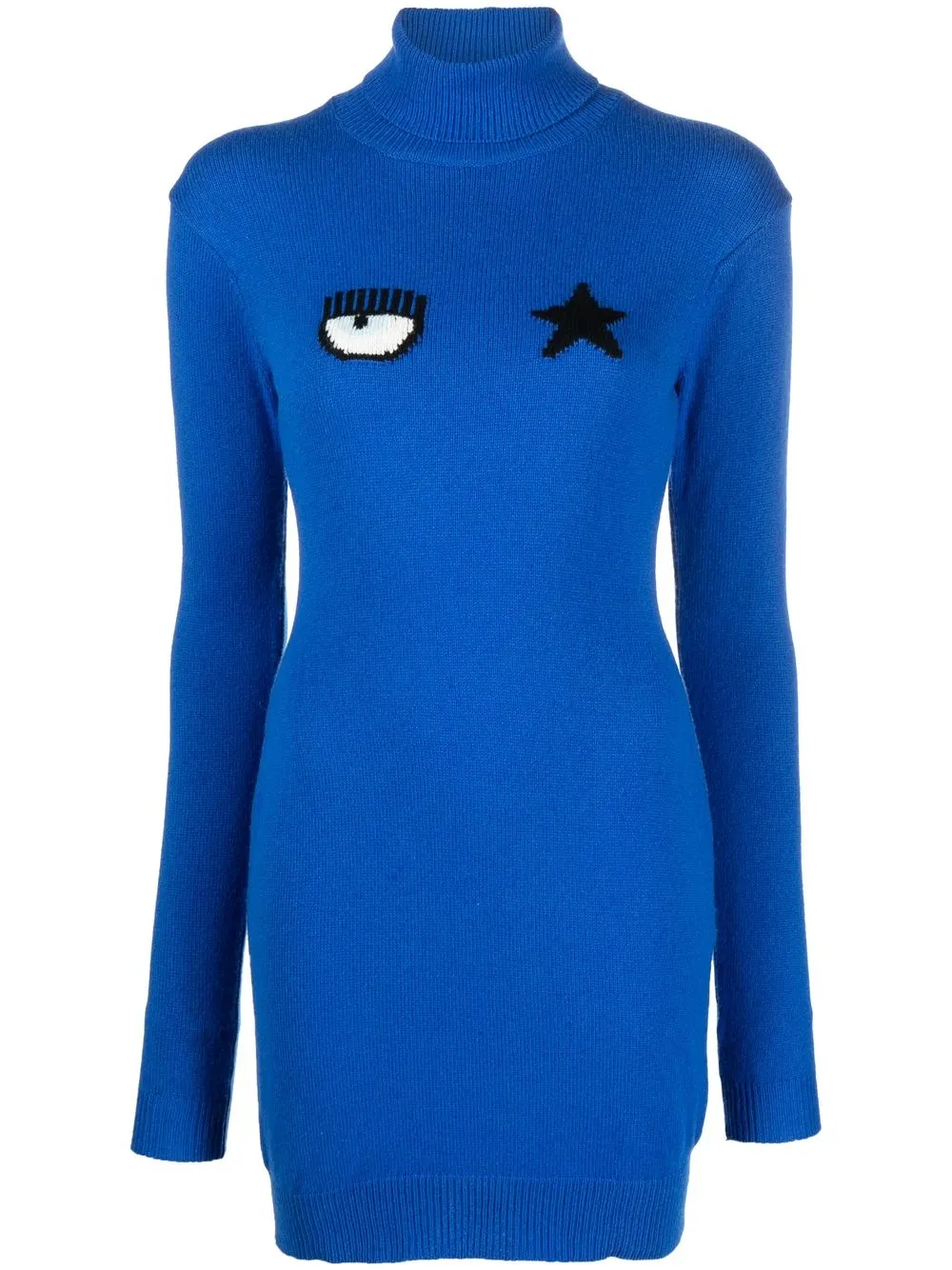 

Chiara Ferragni vestido Eye Star con cuello vuelto - Azul