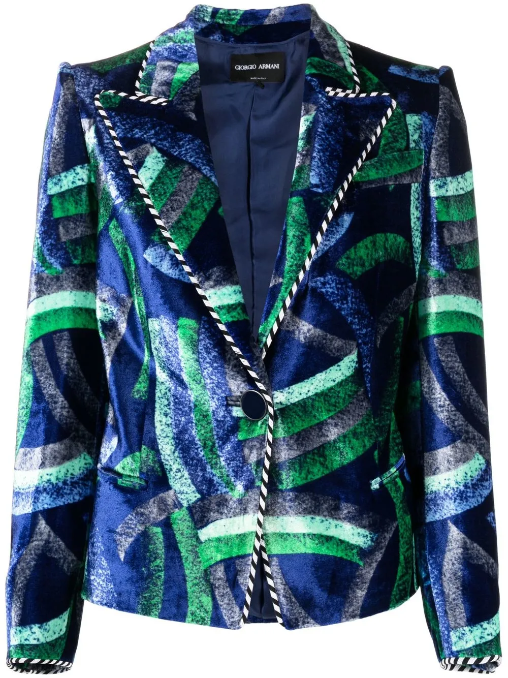 

Giorgio Armani blazer con estampado abstracto - Azul