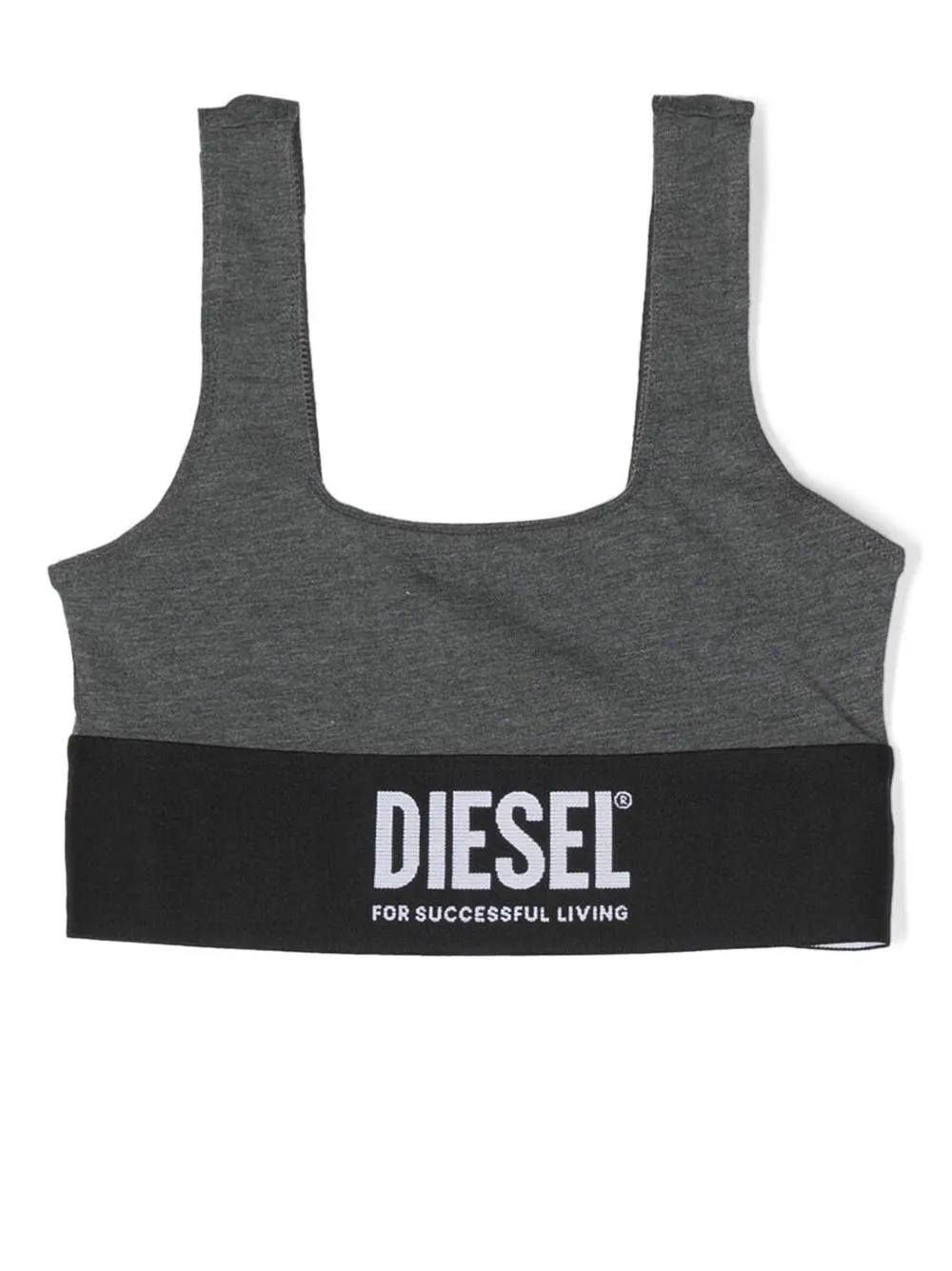 

Diesel Kids bralette con logo estampado - Gris