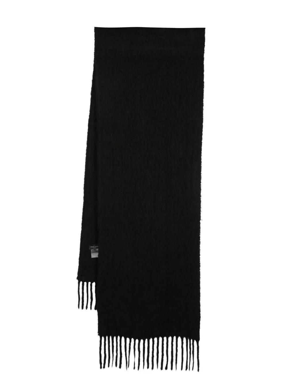 

Roberto Collina fringed alpaca-wool blend scarf - Black