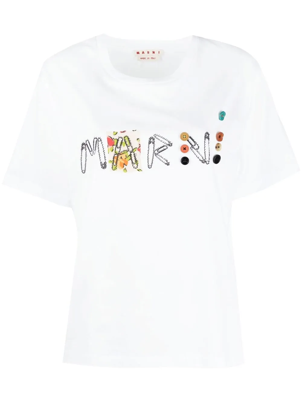 

Marni playera con logo estampado - Blanco