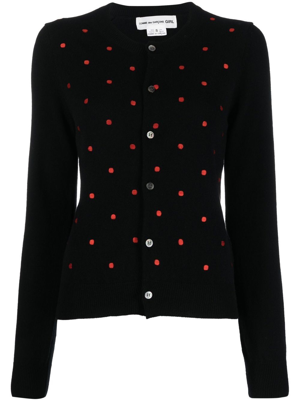 

Comme Des Garçons Girl cárdigan con motivo de lunares - Negro