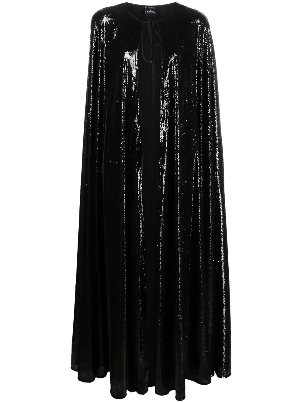 

PINKO sequin-embellished cape coat - Black