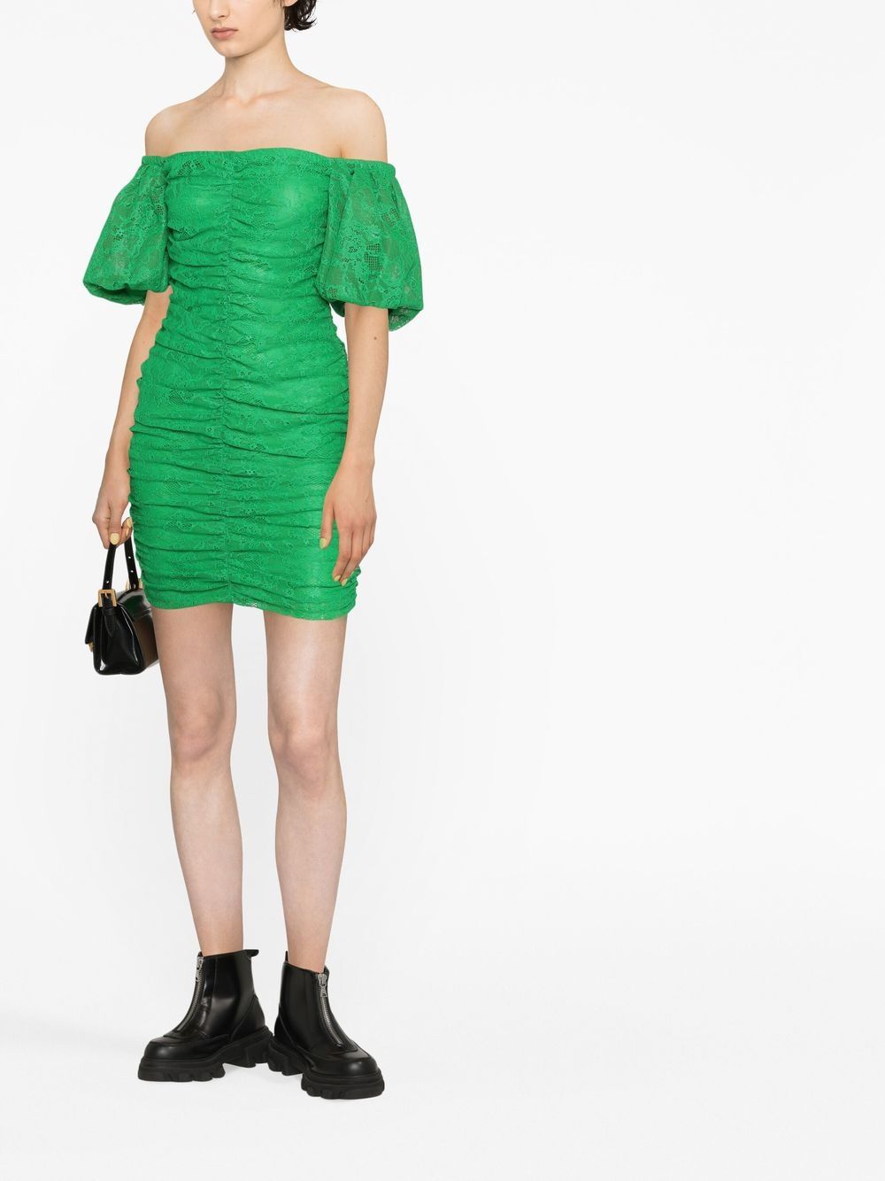 PINKO Jurk met ruche - Groen