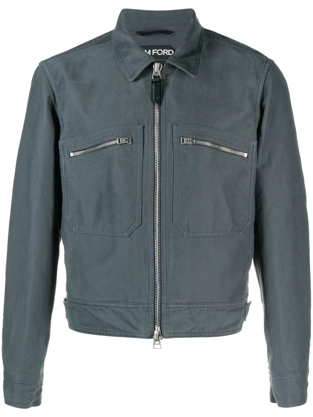 

TOM FORD sobrecamisa con cierre - Azul