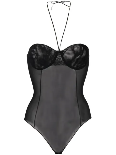 Oséree bandeau sheer bodysuit