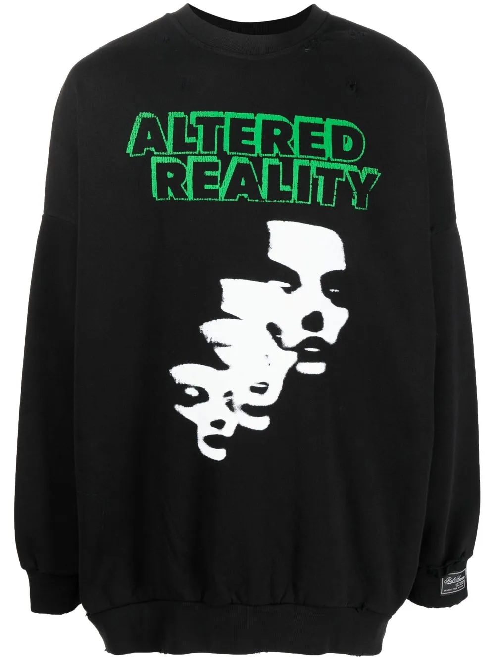 Raf Simons Altered Reality print crew neck sweatshirt - Black