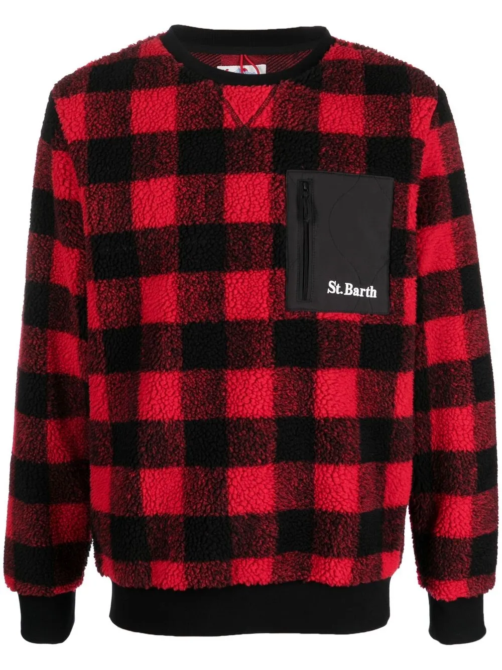 

MC2 Saint Barth checked fleece jumper - Black