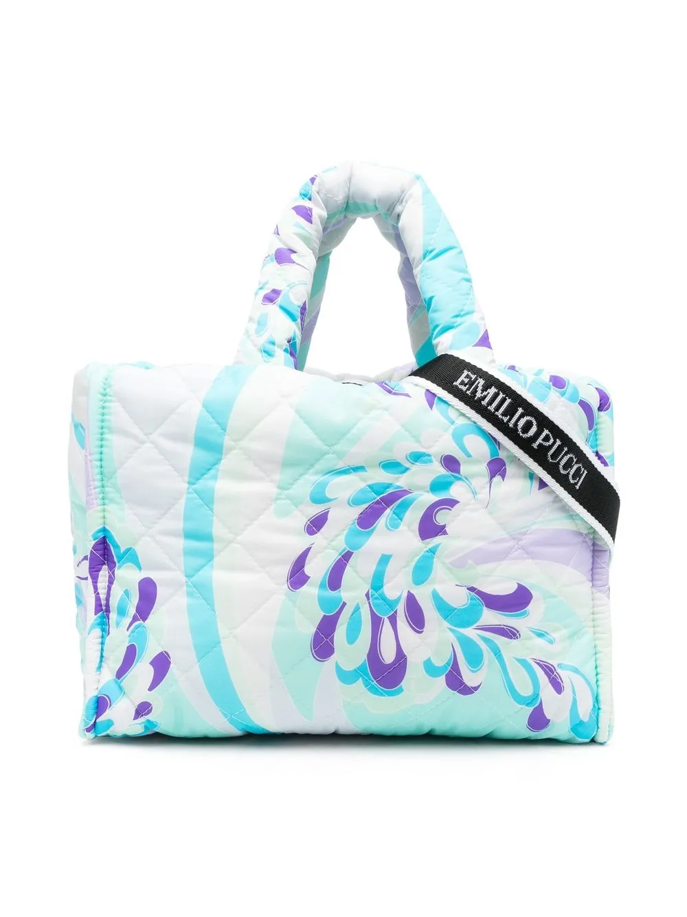 

PUCCI Junior floral-print quilted shoulder bag - Blue