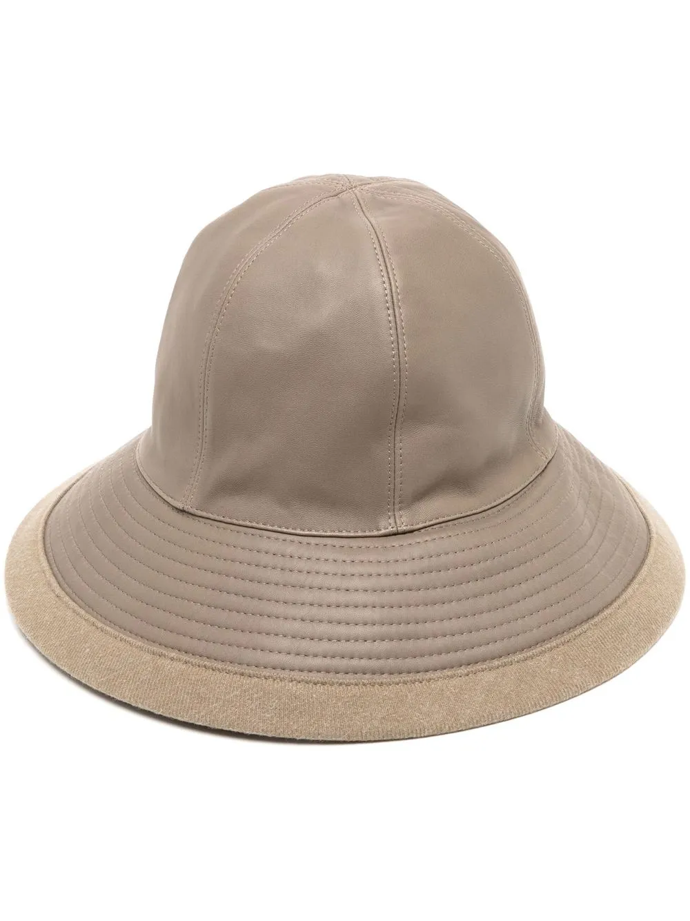 

Hermès pre-owned leather bucket hat - Brown