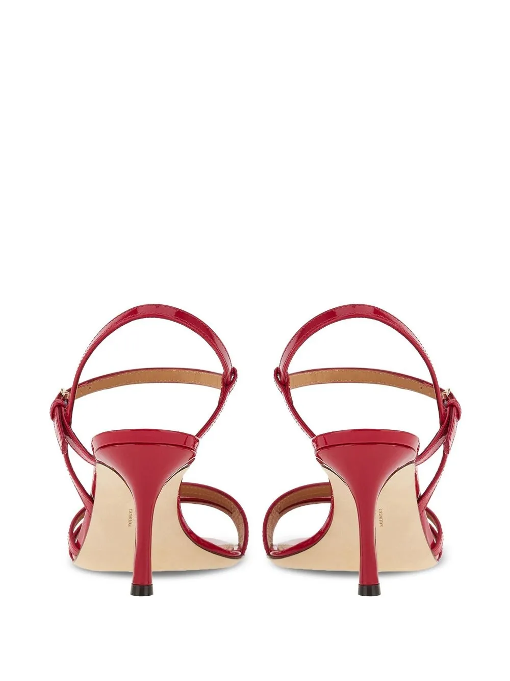 Ferragamo High-shine Finish 70mm Sandals In Red