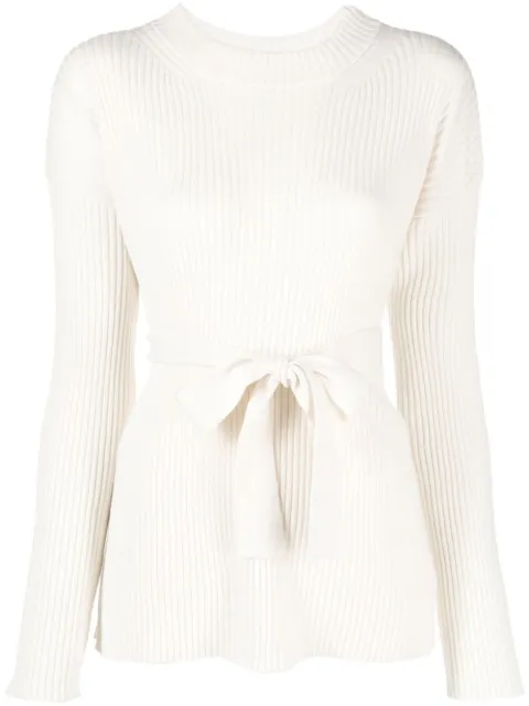 Fabiana Filippi slit-detail ribbed-knit top