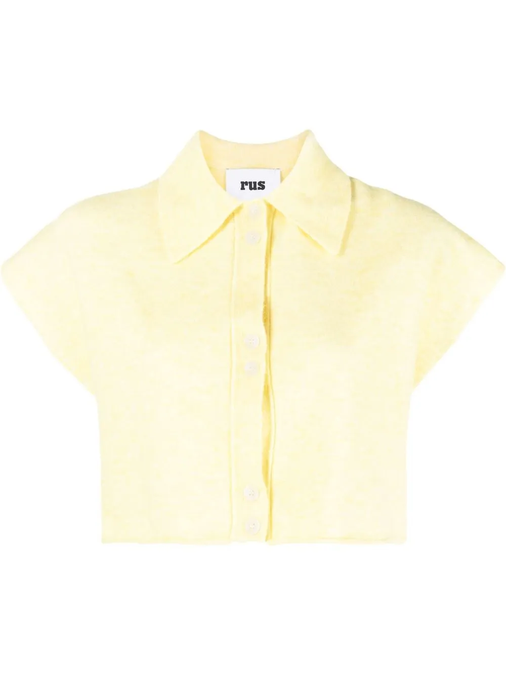 

Rus camisa tejida corta manga corta - Amarillo